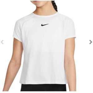 NWOT Nike Girl's Court Dri-Fit Victory Short-Sleeve Tennis Top